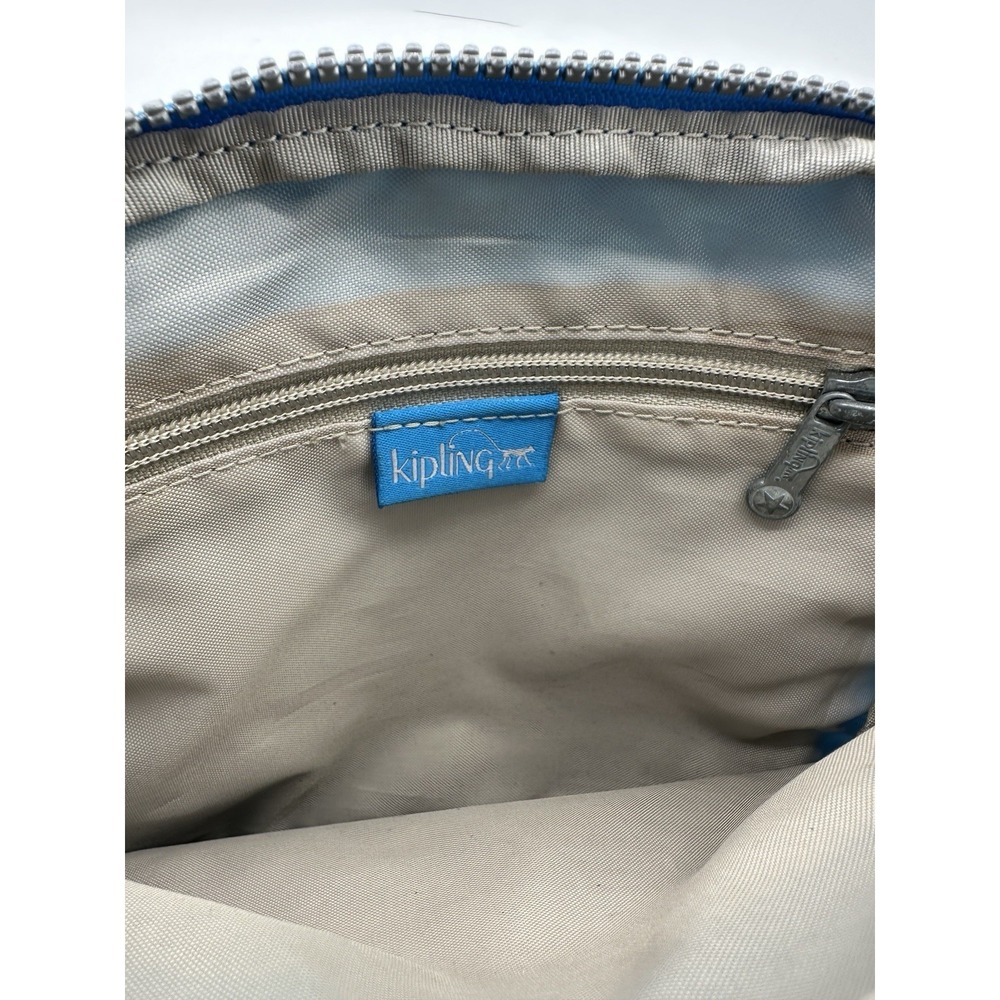 Kipling Blue Nylon Crossbody Bag Small Travel Purse Adjustable Strap - Picture 7 of 12